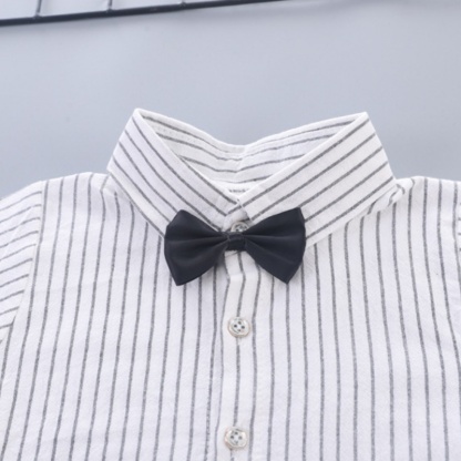 3pcs Baby Boy Bow Tie Vest Suit 