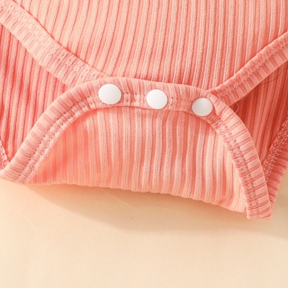2pcs Baby Girl Cute Alphabetical Flowers Long Sleeve Set With Hairband