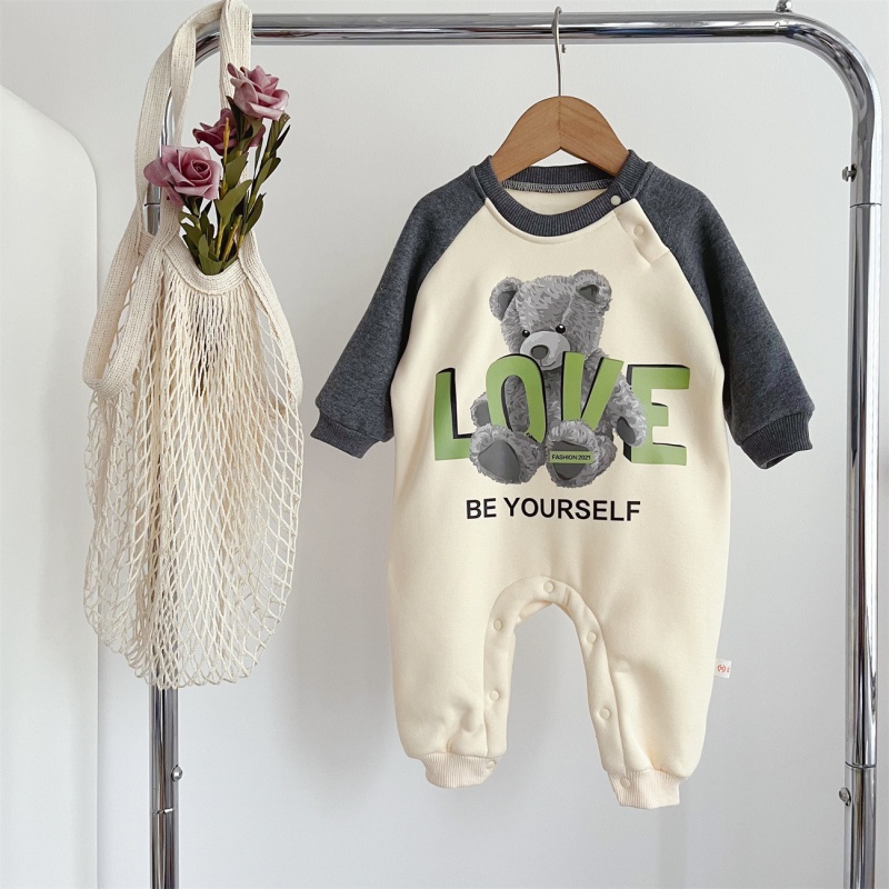 Baby Casual LOVE Bear Fleece Romper