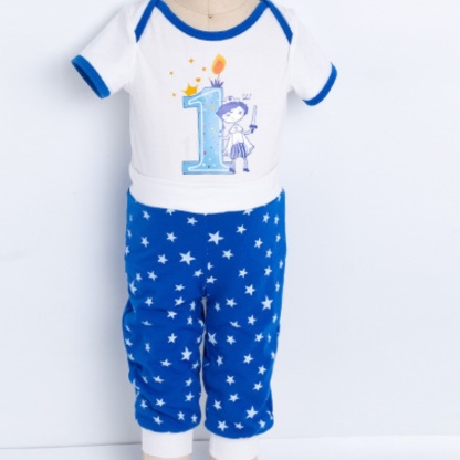 Baby Boys Independence Day Star Print Bodysuit + Pant Two-piece set