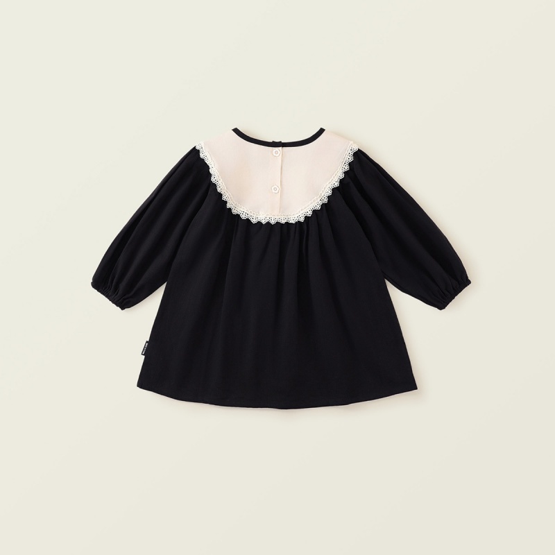 Baby Girl Bow Embroidery Long Sleeve Dress