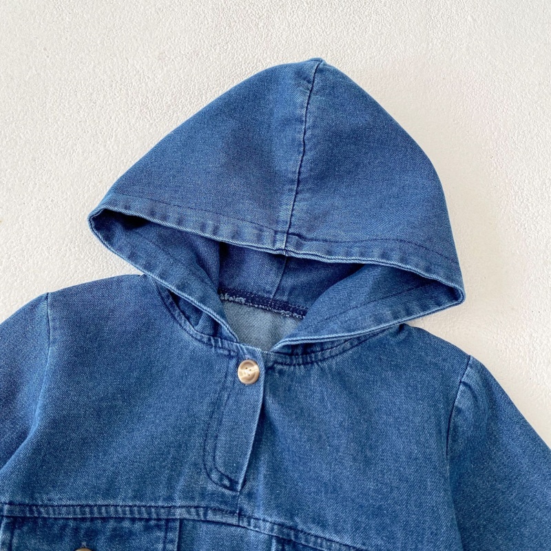 Baby Girl/Boy Cowboy Hooded Double Pocket Long Sleeve Bodysuit