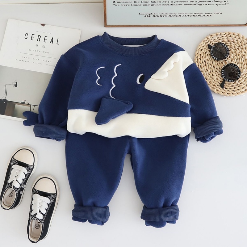 2pcs Baby Boy Colourblock Animal Rocker Set