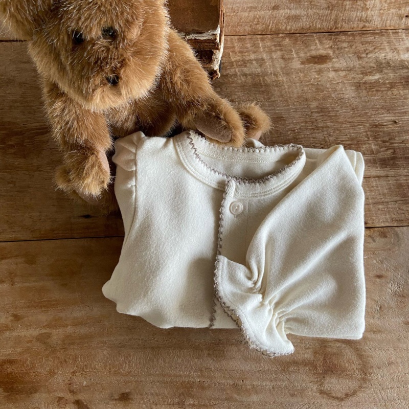 Baby Girl Bud Sleeve Snap Bodysuit Romper