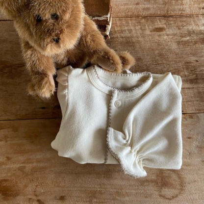 Baby Girl Bud Sleeve Snap Bodysuit Romper