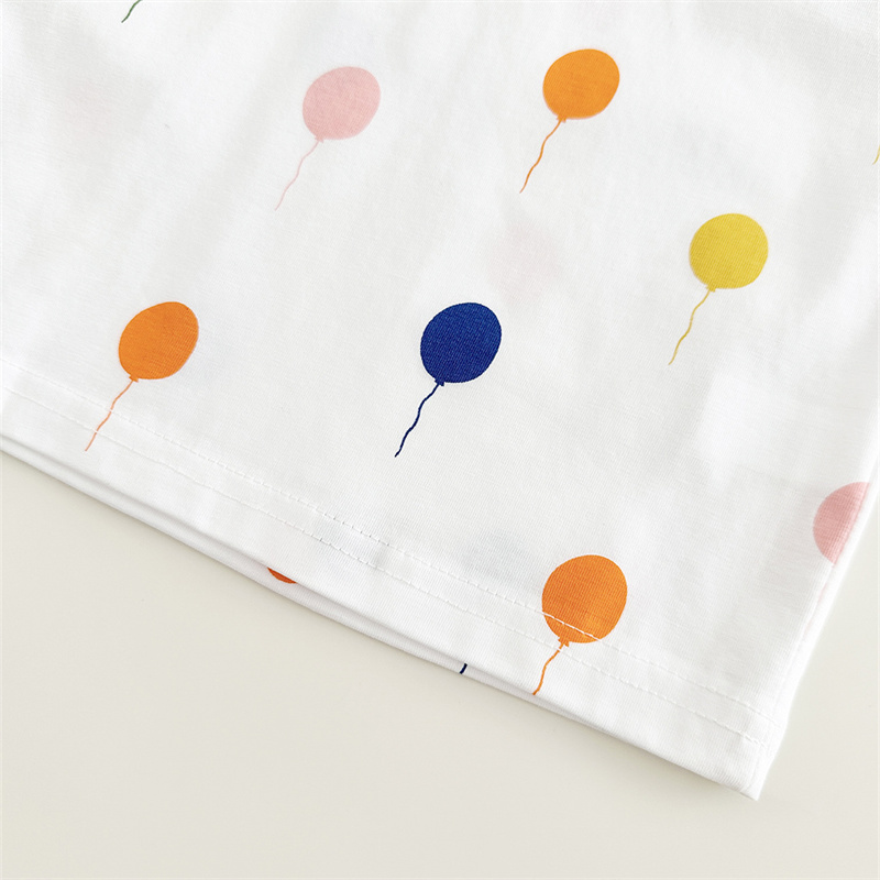 2pcs BabyBoy Colourful Balloons T-shirt with Pant Set