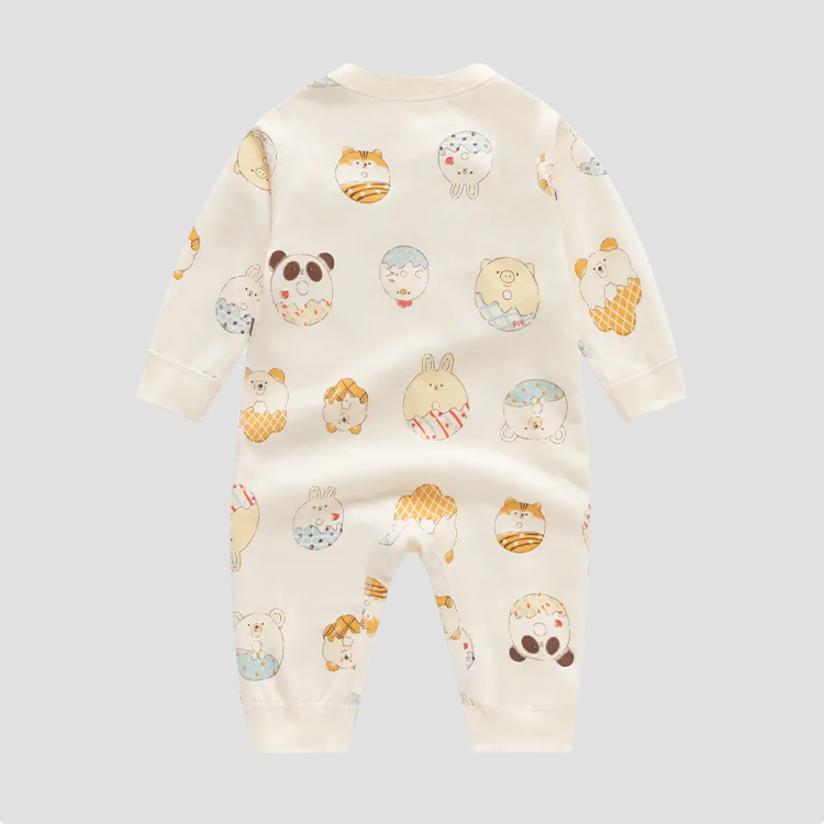 Baby Cute Animals Shoulder Split Romper