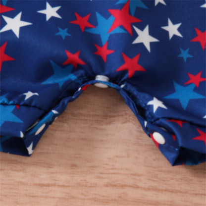 Baby Girl Independence Day Flower/Ice-cream/Star Sling Sleeveless Bodysuit