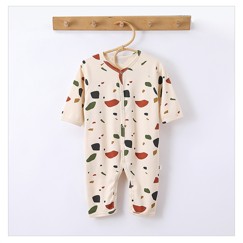 Baby Boy/Girl Cute Sun Coloured Stone Mushroom Long Sleeve Romper