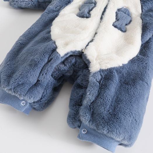 Baby Padded Blue Monster Romper