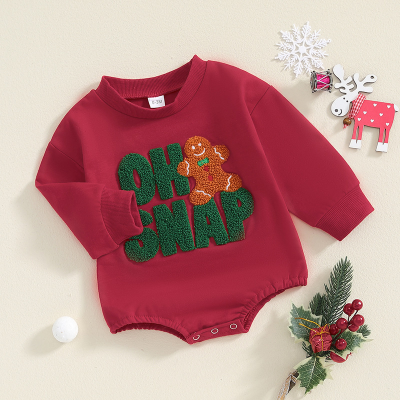 Baby Embroidered Letter Print Bodysuit