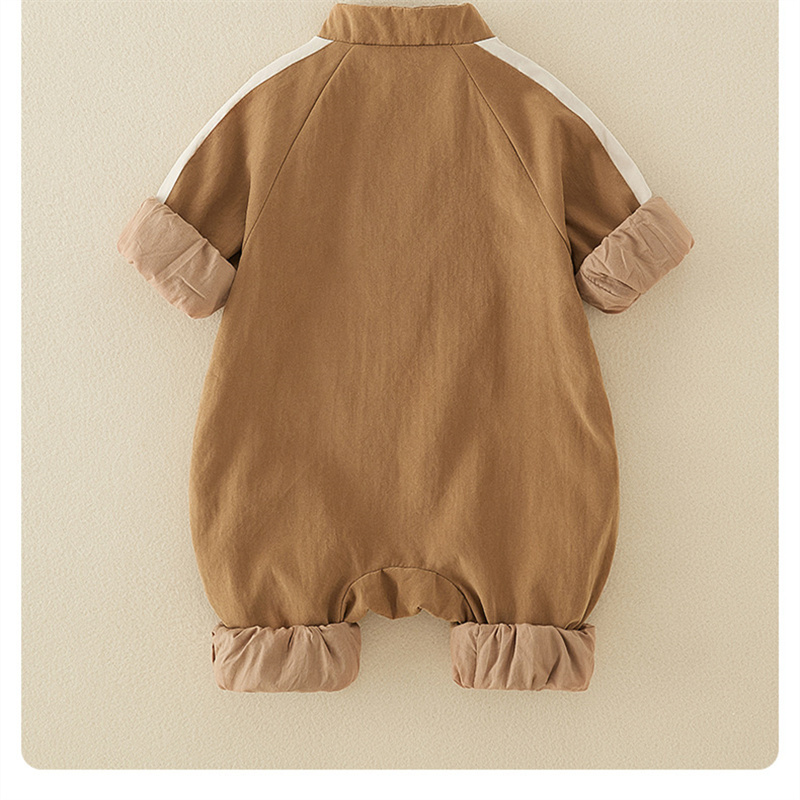 Baby Cute Casual large pockets Long Sleeve Romper