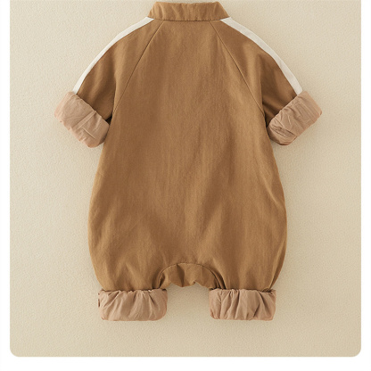 Baby Cute Casual large pockets Long Sleeve Romper