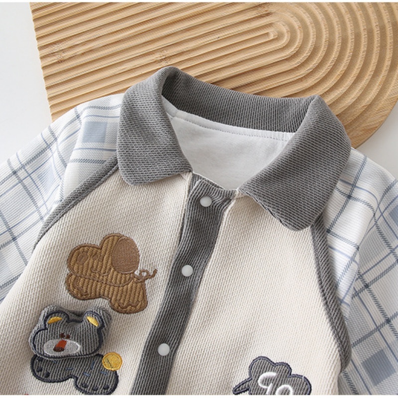 Baby Boy Cute Puppy Lapel Romper