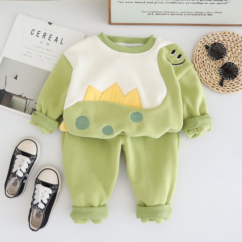 2pcs Baby Boy Colourblock Animal Rocker Set