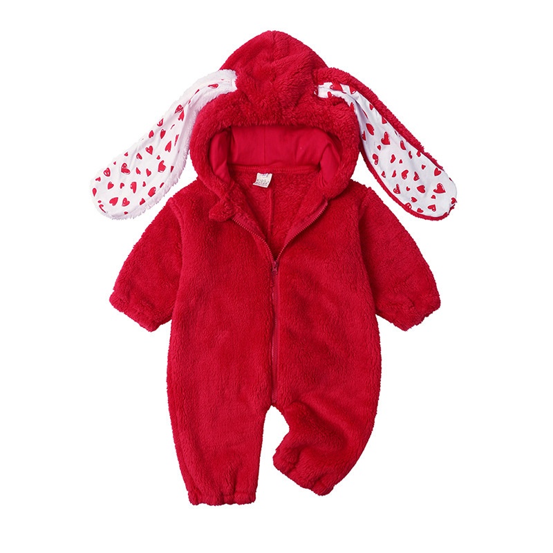 Bunny Plush Christmas Baby Romper Outfit