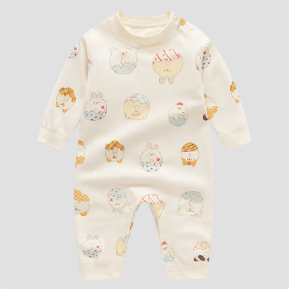Baby Cute Animals Shoulder Split Romper