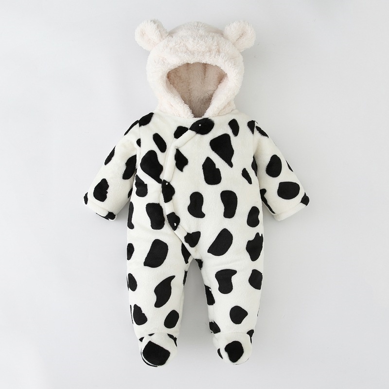 Hooded Thick Newborn Baby Romper Outfit