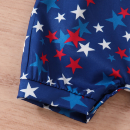 Baby Girl Independence Day Flower/Ice-cream/Star Sling Sleeveless Bodysuit
