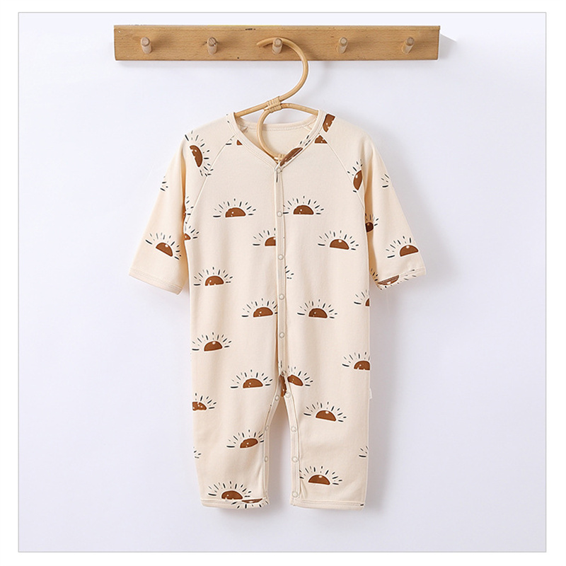 Baby Boy/Girl Cute Sun Coloured Stone Mushroom Long Sleeve Romper