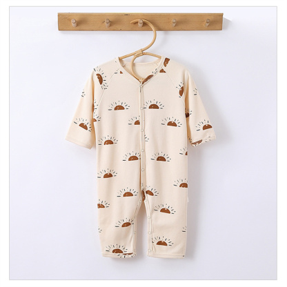 Baby Boy/Girl Cute Sun Coloured Stone Mushroom Long Sleeve Romper