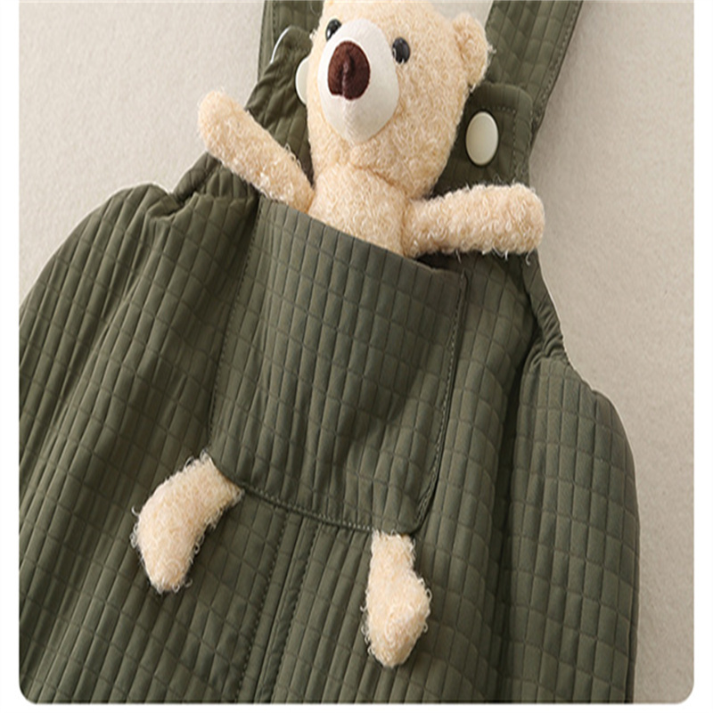 Baby Boy Cute Bear Bib Pants Romper
