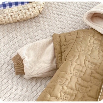 Baby Cute Bear Hooded Cotton Romper