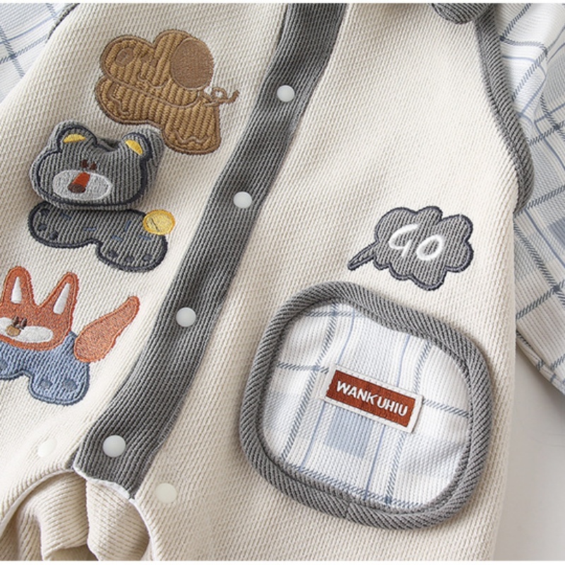 Baby Boy Cute Puppy Lapel Romper