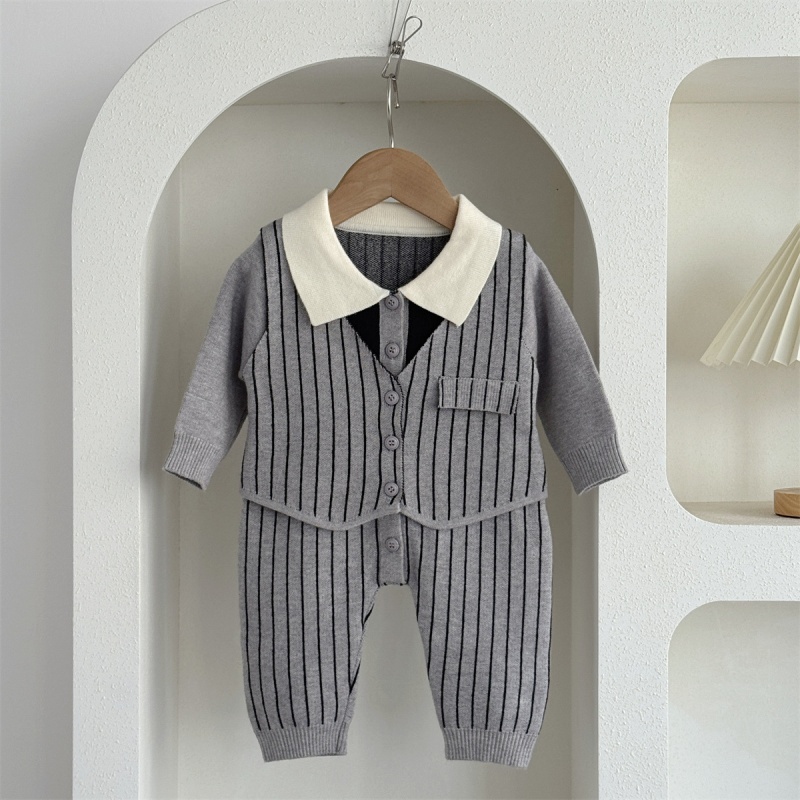 Baby Boy Gentleman Long Sleeve Romper