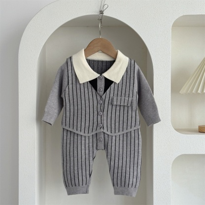 Baby Boy Gentleman Long Sleeve Romper