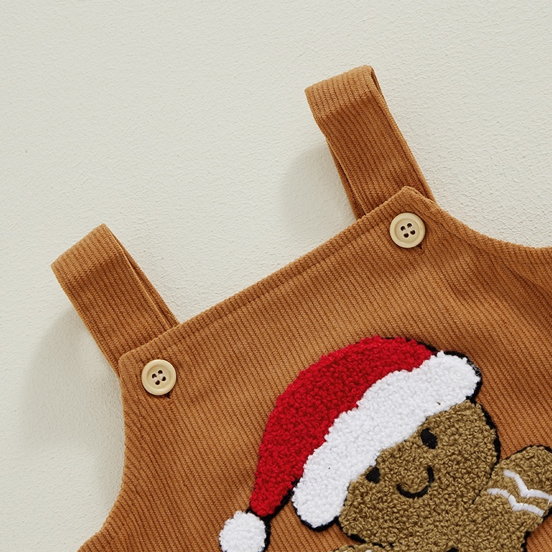 Corduroy Suspender Strap Baby Bodysuit Romper