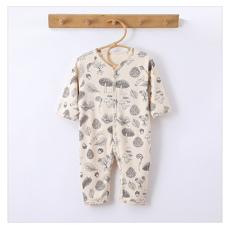 Baby Boy/Girl Cute Sun Coloured Stone Mushroom Long Sleeve Romper