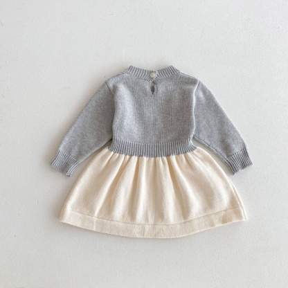 Baby Girl Knitted Cute Bunny Long Sleeve Dress