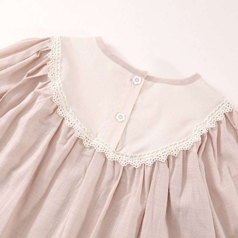 Baby Girl Bow Embroidery Long Sleeve Dress