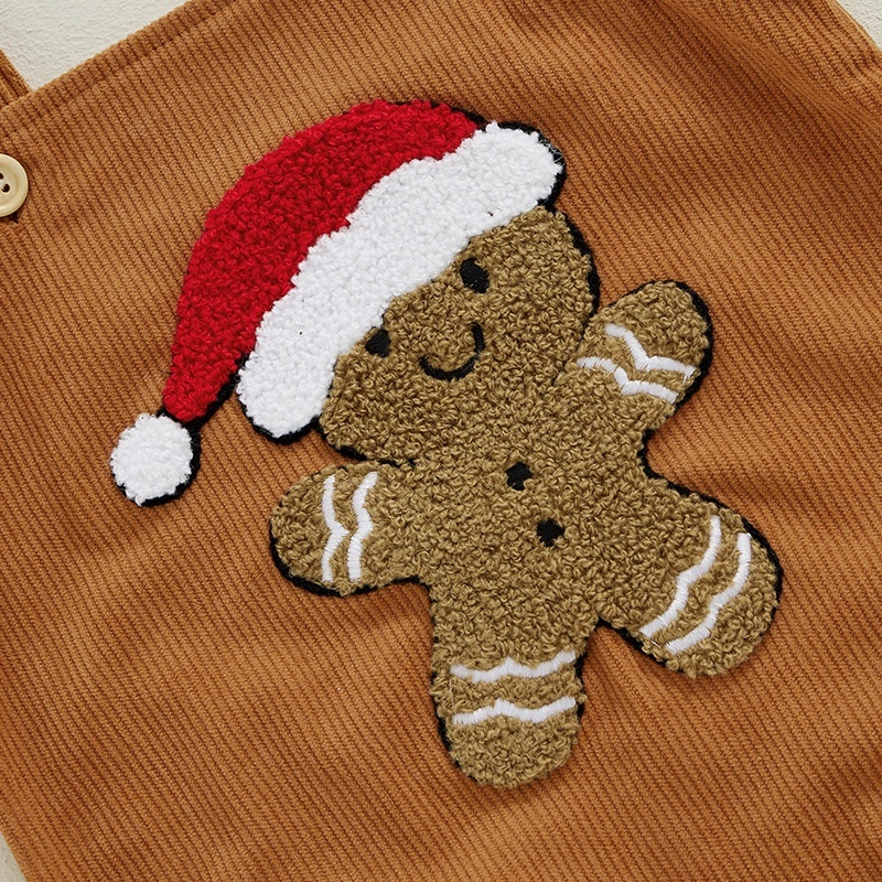 Corduroy Suspender Strap Baby Bodysuit Romper