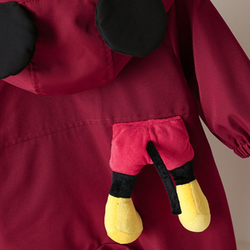 Baby Hooded Cartoon Windbreaker Romper