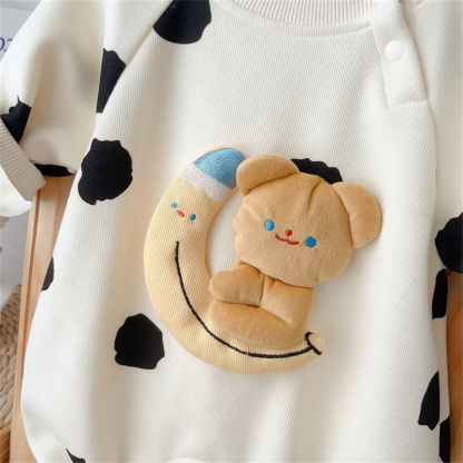 Baby Boy/Girl Cute Moon Bear Long Sleeve Romper