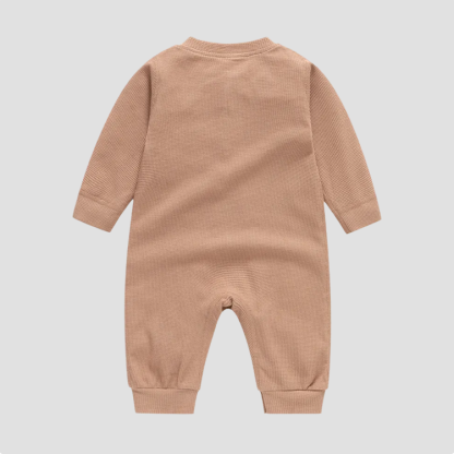 Baby Waffle Lion Print Romper