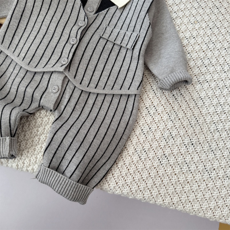 Baby Boy Gentleman Long Sleeve Romper