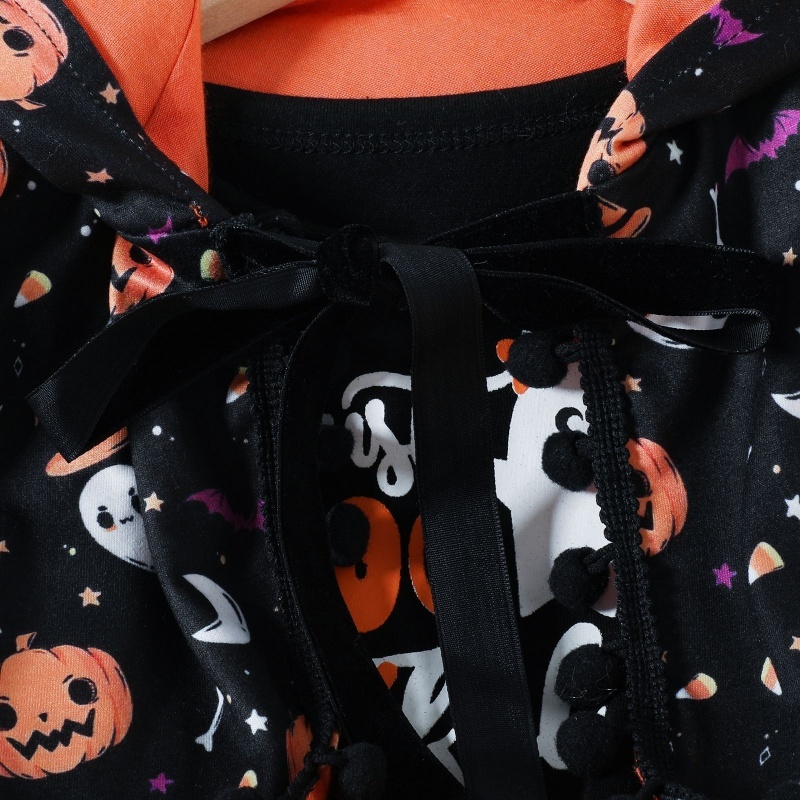 Baby Girl Halloween Tulle Dress Cape Two Piece Set