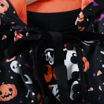 Baby Girl Halloween Tulle Dress Cape Two Piece Set