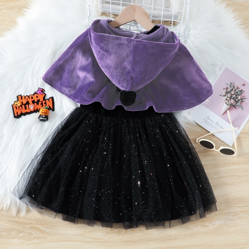 Baby Girl Halloween Witch Tulle Dress Outfit Set