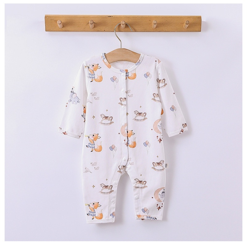 Baby Boy/Girl Mushroom Squirrelland Long Sleeve Romper