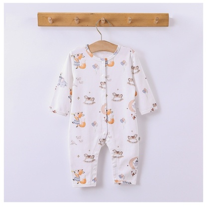 Baby Boy/Girl Mushroom Squirrelland Long Sleeve Romper