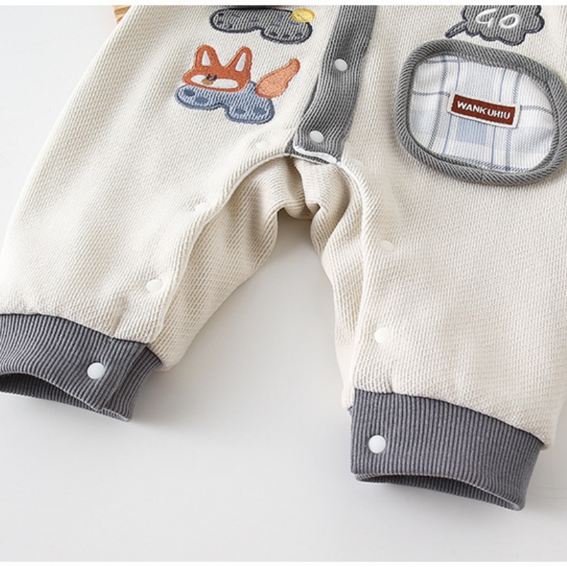 Baby Boy Cute Puppy Lapel Romper