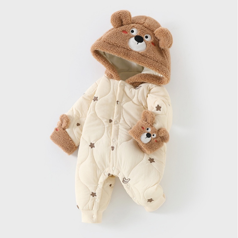 Baby Boy/Girl Gazelle Bear Padded Cotton Romper