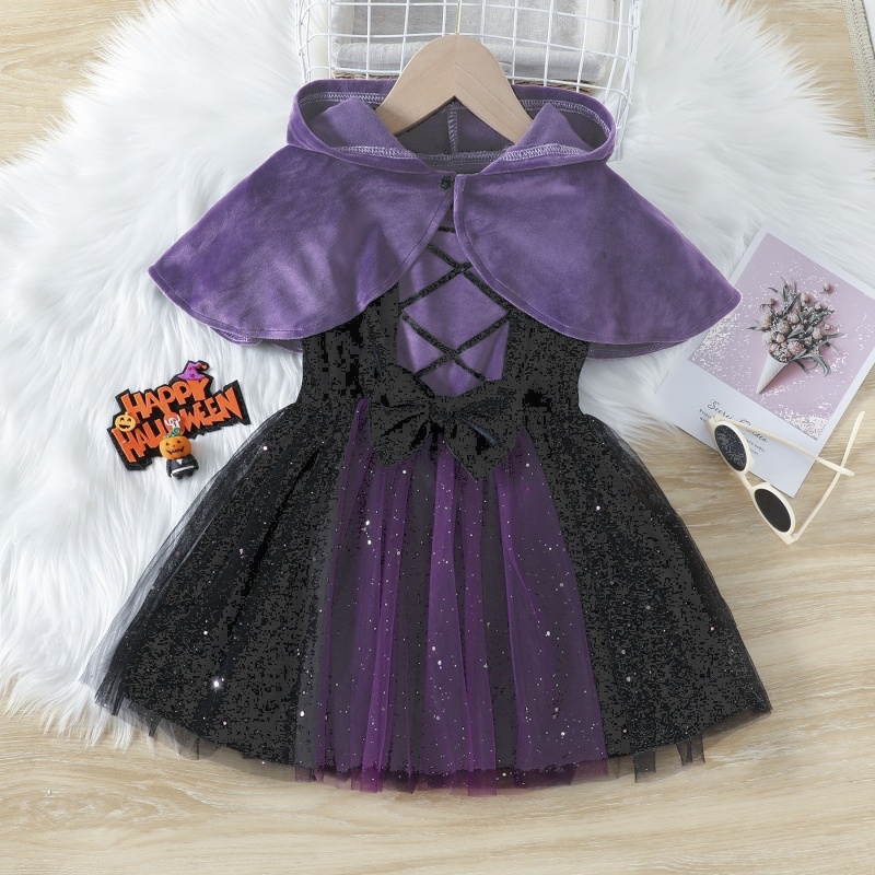Baby Girl Halloween Witch Tulle Dress Outfit Set