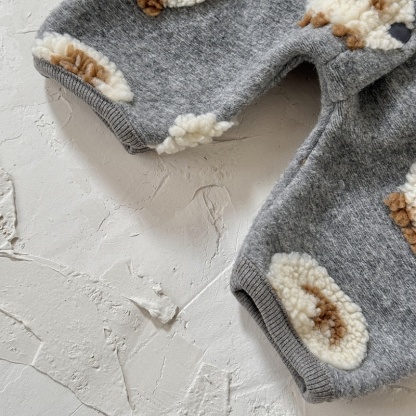 Warm Hooded Padded Baby Romper Outfit