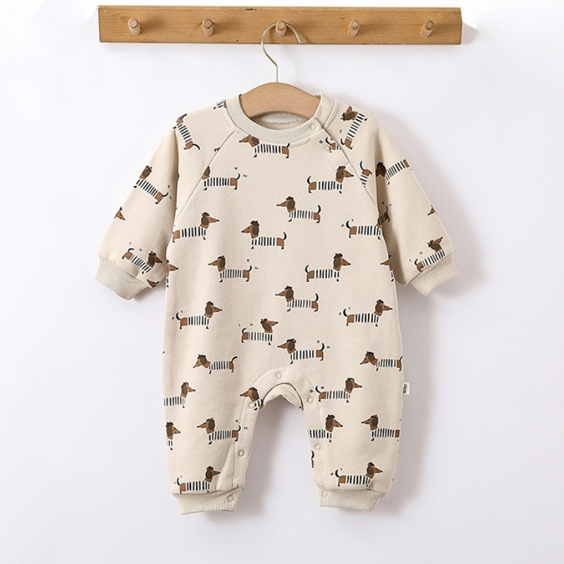 Baby Boy/Girl Cute Animal Puppy Moon Long Sleeve Romper