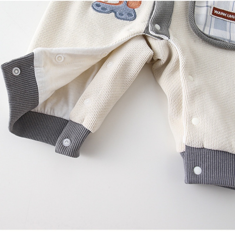 Baby Boy Cute Puppy Lapel Romper